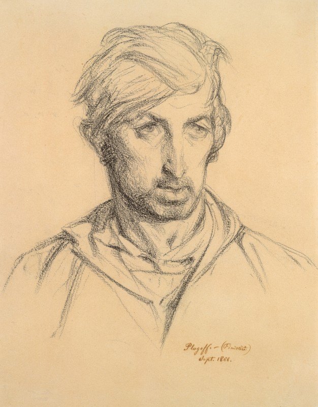 人头`Head of a Man (1866) by Henri Regnault