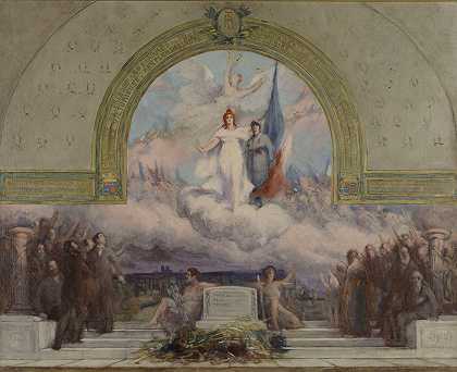 第一次世界大战死亡寓言`Allégorie aux morts de la première guerre mondiale (1921) by Julien Louis Tavernier