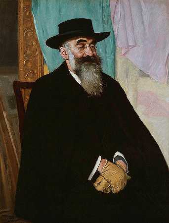 卢西恩·毕沙罗画像`Portrait Of Lucien Pissarro