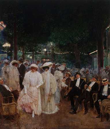夜美人`Les belles de nuit (1905) by Jean Béraud