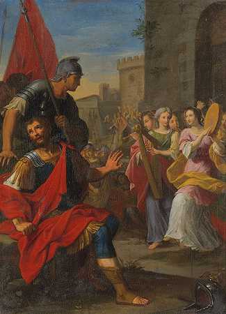 耶弗他和他的女儿`Jephthah And His Daughter (18th Century) by Bolognese School
