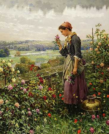 少女采花`Maiden Picking Flowers