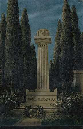 阿格利阿洛里公墓阿诺德·博克林墓`Tomb of Arnold Böcklin at the Cemetery Agli Allori (1925) by Sigmund Landsinger