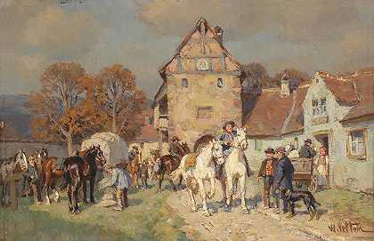 弗朗索尼亚市场日`Markttag in Franken by Wilhelm Velten