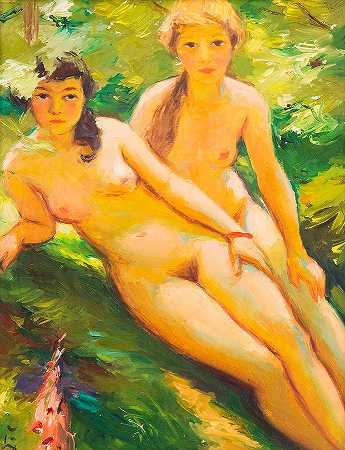 两个裸体女孩`Two Nude Girls