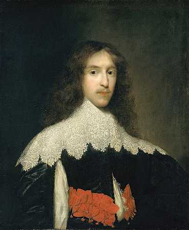 绅士的肖像`Portrait of a Gentleman (ca. 1635~1640) by Cornelis Jonson van Ceulen