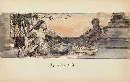 黄昏`Le Crépuscule by Léon François Comerre