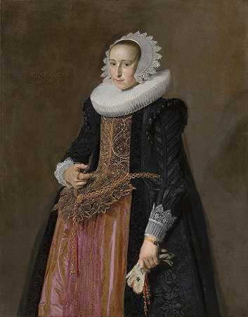 阿莱塔·汉曼斯肖像`Portrait of Aletta Hanemans (1625) by Frans Hals