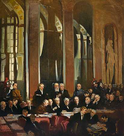 1919年凡尔赛条约的签署`Signing Of The Treaty Of Versailles 1919