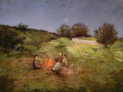篝火旁的孩子们`Children Around The Campfire