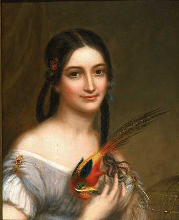 萨特莉小姐`Miss Satterlee (ca. 1830~1839) by Charles Bird King