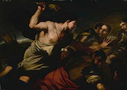 参孙杀死非利士人`Samson Slaying The Philistines by Luca Giordano