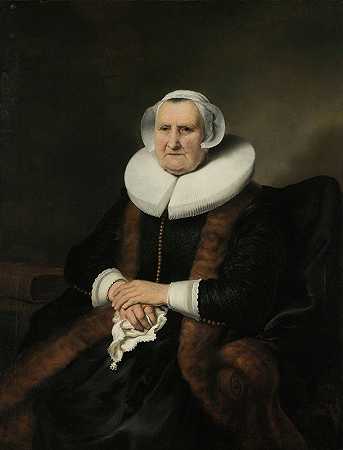 一位老太太的肖像，可能是伊丽莎白·巴斯`Portrait of an Old Lady, Possibly Elisabeth Bas (c. 1640 ~ c. 1645) by Ferdinand Bol