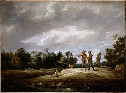 农民聊天`Peasants conversing by David Teniers The Younger