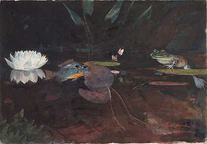 水貂池`Mink Pond (1891) by Winslow Homer