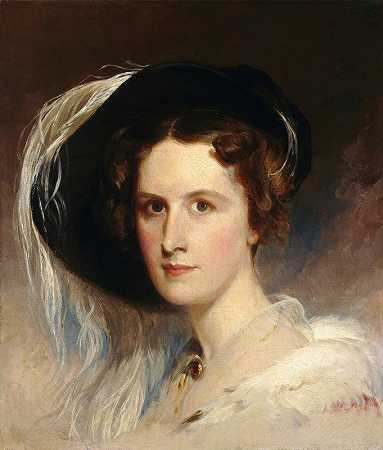 安·比德尔·霍普金森（弗朗西斯·霍普金森夫人）`Ann Biddle Hopkinson (Mrs. Francis Hopkinson) (1834) by Thomas Sully