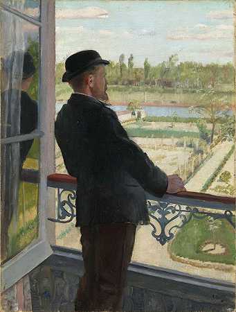 瑞典画家卡尔·诺德斯特伦的肖像`Portrait of the Swedish Painter Karl Nordström (1882) by Christian Krohg
