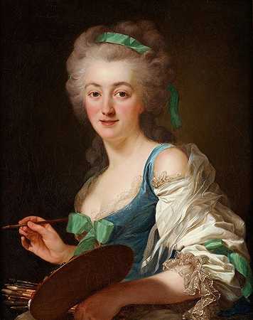 艺术家安妮·瓦莱尔·科斯特`The artist Anne Vallayer~Coster (1783) by Alexander Roslin