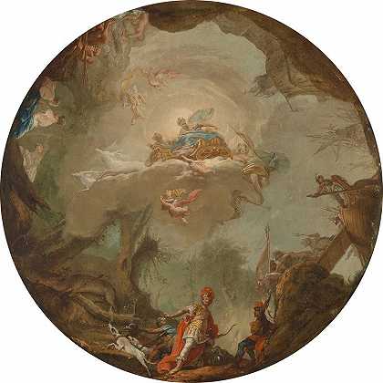 追捕阿伽门农`Die Jagd des Agamemnon (1763) by Vinzenz Fischer