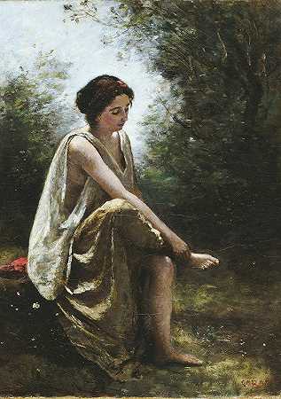 受伤的尤里迪斯`Wounded Eurydice (1868~70) by Jean-Baptiste-Camille Corot