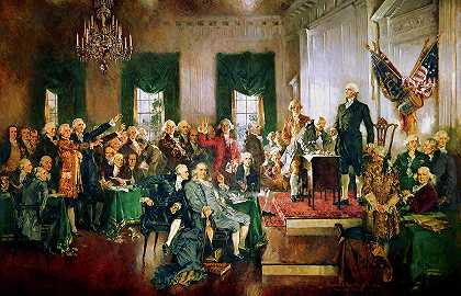 美国宪法签署现场`Scene At The Signing Of The Constitution Of The United States