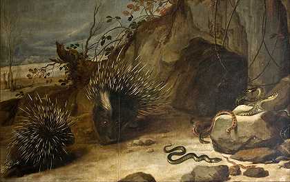 豪猪和毒蛇`Porcupines and vipers (Ca. 1579~1657) by Frans Snyders
