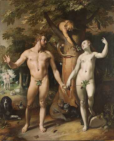 人类的堕落`The Fall of Man (1592) by Cornelis Cornelisz Van Haarlem