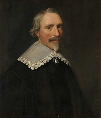 雅各布猫的肖像（1577-1660）`Portrait of Jacob Cats (1577~1660) (1639) by Michiel Jansz. Van Mierevelt