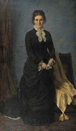 女仆卡罗琳·阿玛莉·梅尔达尔，b·Ræder`Kammerherreinde Caroline Amalie Meldahl, f. Ræder (1881) by Jørgen Roed