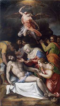 圣伤图`Lamentation over the Dead Christ (1539) by Francesco de&; Rossi