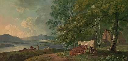 清晨——牛群的风景`Morning – Landscape With Cattle