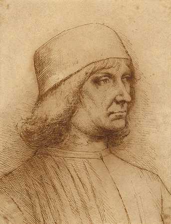 男人肖像`Portrait of a Man (1490) by North Italian School