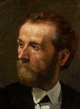 画家卡齐米尔兹·阿尔基莫维奇肖像`Portrait of Kazimierz Alchimowicz, painter (1875) by Tadeusz Ajdukiewicz