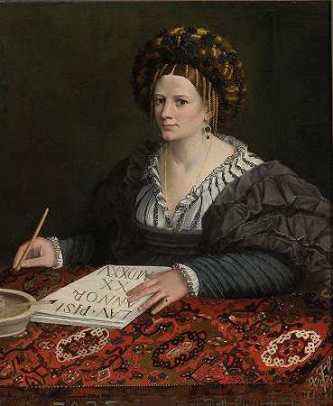 劳拉·皮萨尼肖像`Portrait Of Laura Pisani (1525) by Gabriele Cappellini
