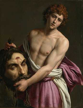 大卫和歌利亚的首领`David With The Head Of Goliath by Alessandro Turchi