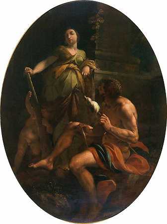 赫拉克勒斯和翁法勒`Hercules and Omphale by Louis Dorigny
