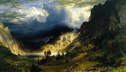 落基山脉的一场风暴，罗莎莉山`A Storm In The Rocky Mountains, Mt. Rosalie