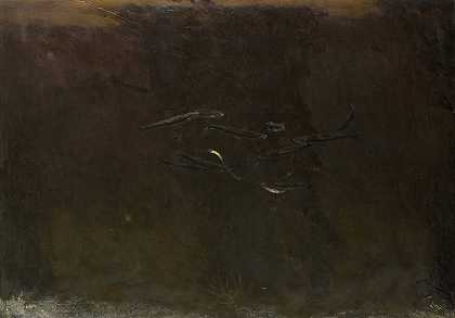 水族馆里的鱼`Fish in an Aquarium (1890 ~ 1924) by Gerrit Willem Dijsselhof