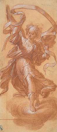 戴着手环的天使`Angel with a Banderole (1555–1629) by Camillo Procaccini