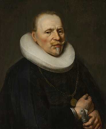 市长画像`Portrait of a Burgomaster (1652) by Isaac Jacobsz. Van Hooren