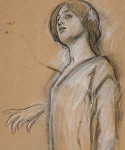 学习天主教徒伊莎贝拉（油画）`
Study for ;Isabella the Catholic (oil painting) by Edwin Austin Abbey