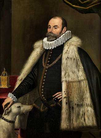 一位贵族和他的狗的肖像`Portrait Of A Nobleman And His Dog