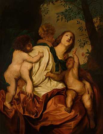 明爱寓言`Allegory of Caritas (1701~1810) by After Anthony van Dyck