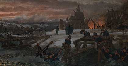 安诺1812。贝雷西纳号上的本钦船长`Anno 1812. Captain Benthien on the Beresina (1851~1897) by Lawrence Alma-Tadema