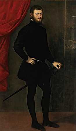 尼科尔·多丽娅的肖像`Portrait of Nicolò Doria by Jacopo Tintoretto