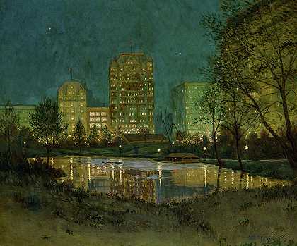 1917年中央公园广场`Central Park And Plaza 1917