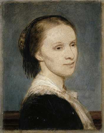 安娜·伊丽莎白·伯克哈特·布伦纳肖像`Portrait of Anna Elisabeth Burckhardt~Brenner (1868) by Arnold Böcklin
