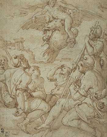 木卫三的绑架`The Abduction of Ganymede (1511–74) by Giorgio Vasari