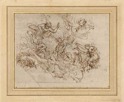 费德里科二世冈萨加美德的寓言`An Allegory of the Virtues of Federico II Gonzaga (1530) by Giulio Romano