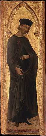 受祝福的安德烈亚·加莱拉尼（死于1251年）`The Blessed Andrea Gallerani (died 1251) (1447–65) by Giovanni di Paolo